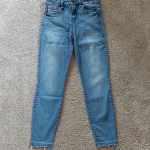 Level 99 Blue Skinny Jeans with Tapered Leg